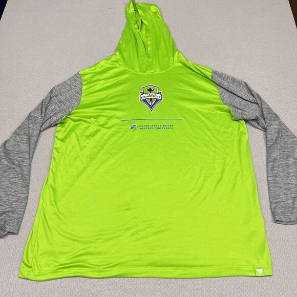 Seattle Sounders FC Hoodie Mens 2XL Green Lightweight Pullover Soccer PNW - Picture 1 of 7